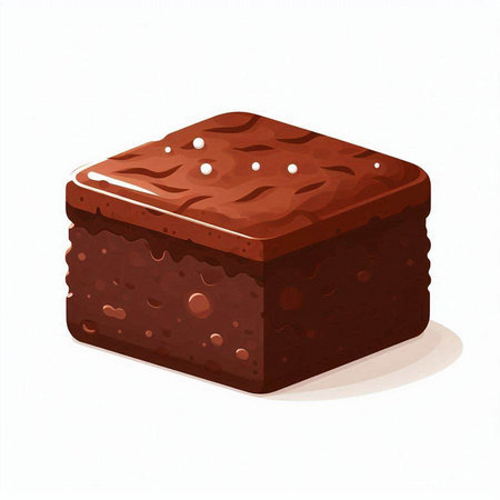 Chocolate cake isolated on white background. Hand drawn vector illustration.のイラスト素材