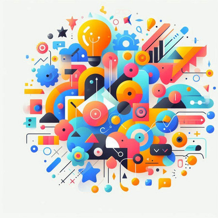 Abstract colorful background with geometric shapes. Vector illustration. Eps 10.のイラスト素材