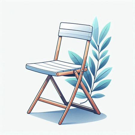 Wooden chair on a white background. Vector illustration. EPS 10のイラスト素材