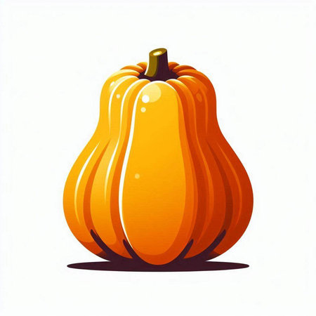 Illustration of a pumpkin on a white background. Vector illustration.のイラスト素材