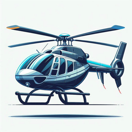 Helicopter vector illustration on a white background. Vector illustration.のイラスト素材