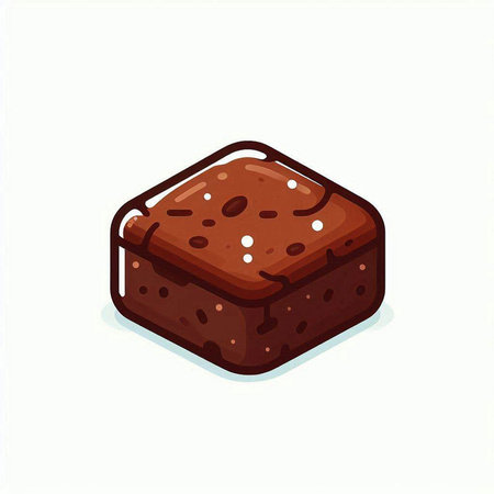 Chocolate cake isolated on white background. Vector illustration in cartoon style.のイラスト素材