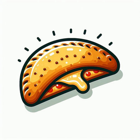 Illustration of a sandwich in a cartoon style isolated on a white backgroundのイラスト素材