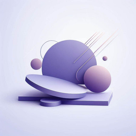 Abstract background with geometric shapes. 3D rendering. 3D illustration.のイラスト素材