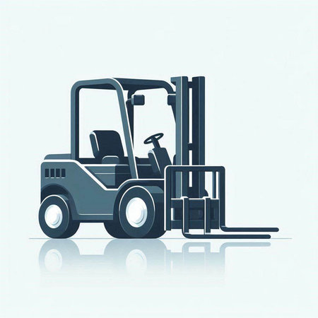 Forklift loader. Icon for your design. Vector illustration.のイラスト素材