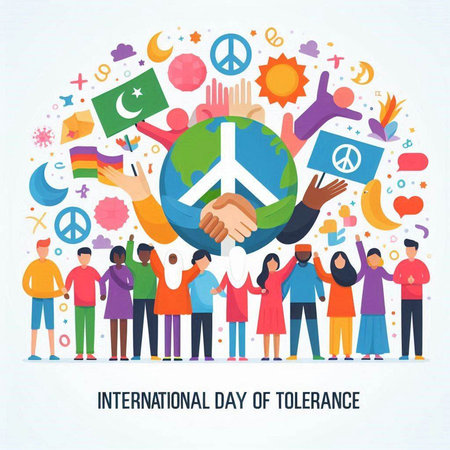 International Day of Peace concept. Flat design vector illustration. International Day of Peace.のイラスト素材