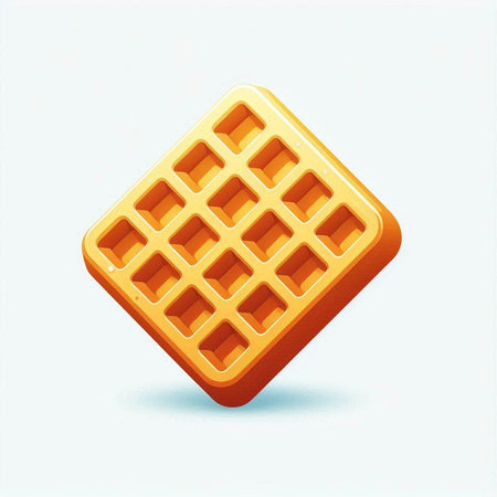 Vector illustration of a waffle on a white background. Eps 10のイラスト素材