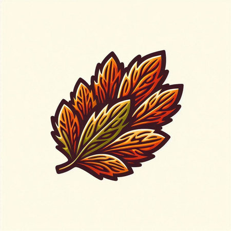 Hand drawn illustration of autumn leaves. Vector illustration for your design.のイラスト素材