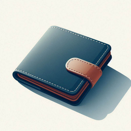leather notebook on a white background. 3d render illustration.のイラスト素材