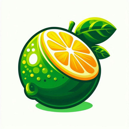 Orange fruit isolated on white background. Vector illustration. Eps 10.のイラスト素材