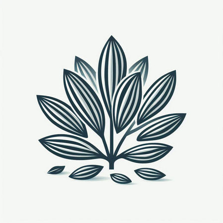 Leaf icon, vector illustration. Floral graphic design element.のイラスト素材