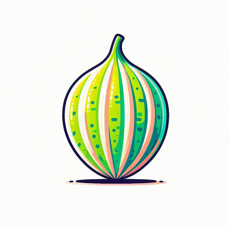 Vector illustration of green fig on a white background. Isolated object.のイラスト素材