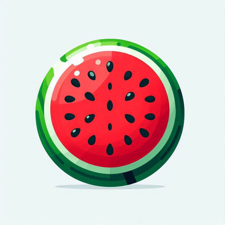 Watermelon vector illustration. Watermelon icon. Watermelon icon.のイラスト素材