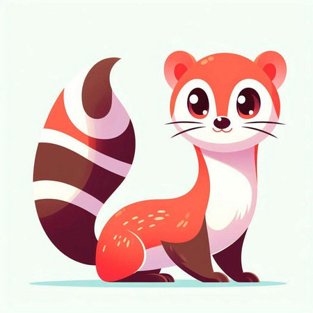Cute cartoon chipmunk. Vector illustration of a squirrel.のイラスト素材