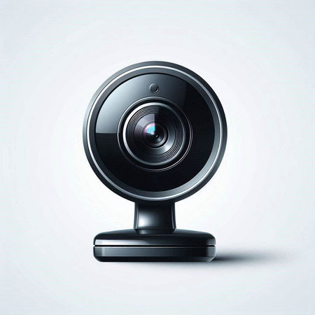 Webcam isolated on white background. 3D illustration. Eps 10.のイラスト素材