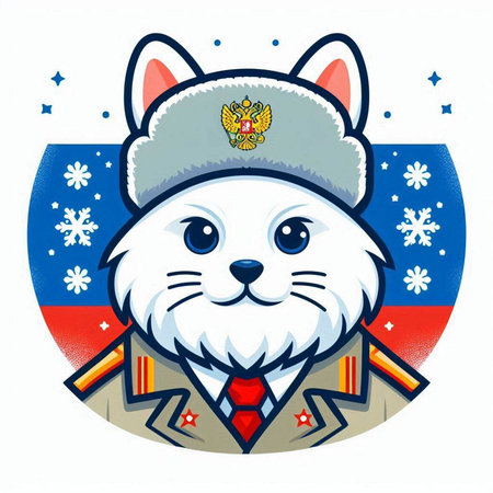 Cute cartoon dog in a cap and scarf. Vector illustration.のイラスト素材