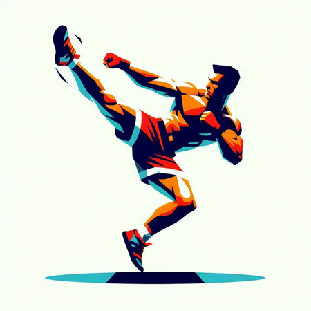 Vector illustration of a silhouette of a breakdancer on a white backgroundのイラスト素材
