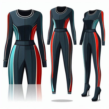 Futuristic wetsuit for scuba diving, vector illustrationのイラスト素材