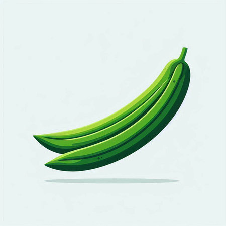 Banana vector icon. Isolated banana on a white background.のイラスト素材