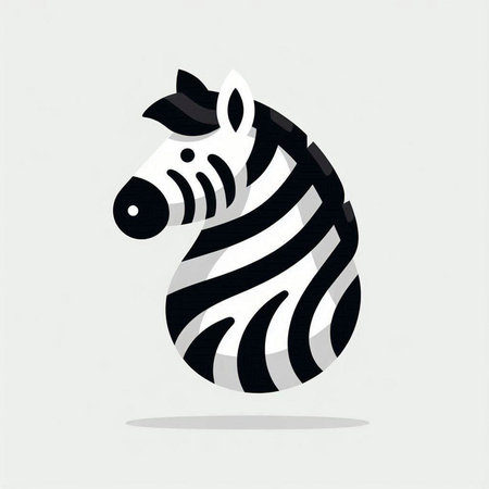 Zebra zebra icon. Vector illustration of a zebra.のイラスト素材