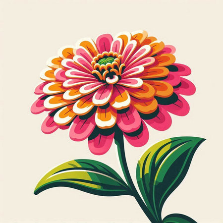 Illustration of a gerbera flower on a light background.のイラスト素材