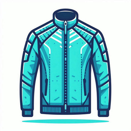 Men's winter jacket. Vector illustration of men's winter jacket.のイラスト素材