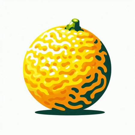 Citrus illustration isolated on white background. Watercolor hand drawn fruit.のイラスト素材