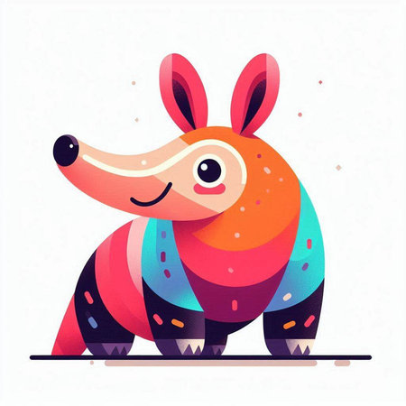 Cute cartoon dog. Colorful vector illustration in flat style.のイラスト素材