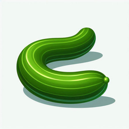 Cucumber on a white background. Vector illustration. Eps 10のイラスト素材