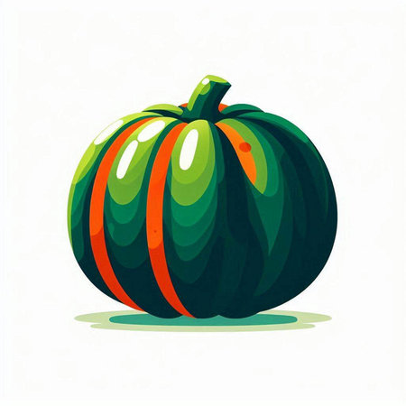 Pumpkin on white background. Vector illustration. Eps 10.のイラスト素材