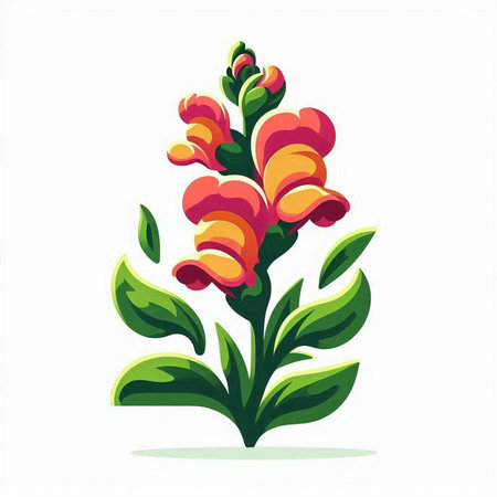 Cartoon flower isolated on white background. Vector illustration for your designのイラスト素材