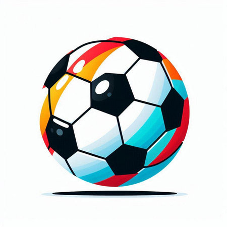 Soccer ball isolated on white background. Vector illustration. Eps 10.のイラスト素材
