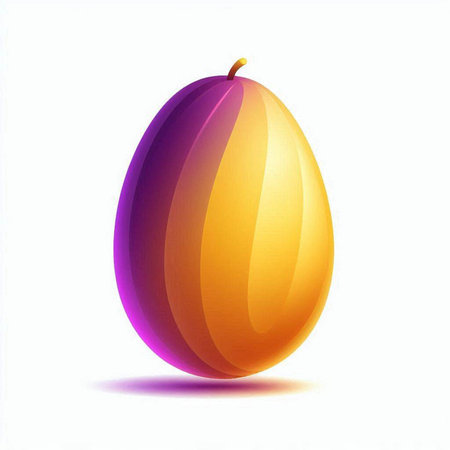 Illustration of a plum on a white background. Vector illustration.のイラスト素材