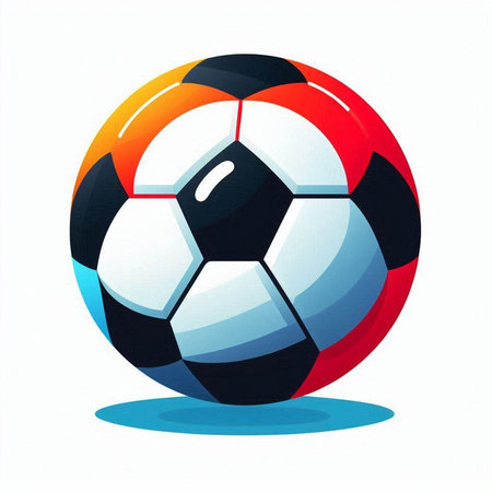Soccer ball, vector illustration, isolated on a white background.のイラスト素材