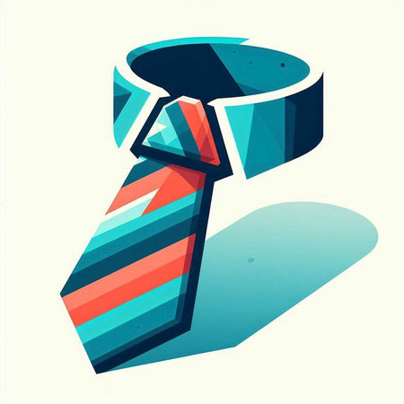 Businessman's necktie. Vector illustration. Eps 10 file.のイラスト素材