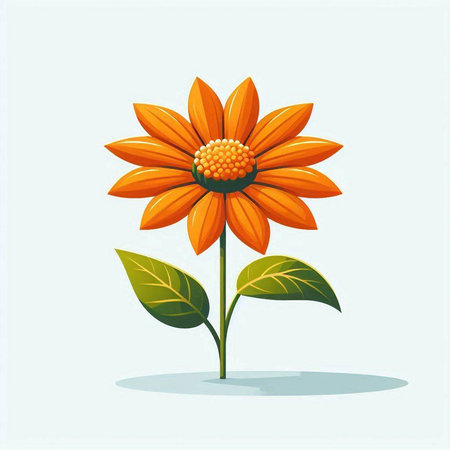 Sunflower design over blue background, vector illustration eps10.のイラスト素材