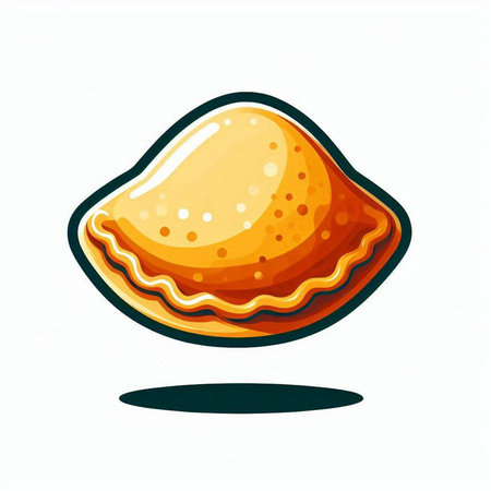Vector illustration of a cookie. Isolated on a white background.のイラスト素材