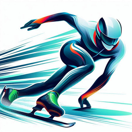 Figure Skating - Vector Illustration. Sport and Lifestyle.のイラスト素材