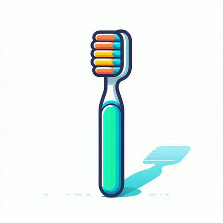 toothbrush on a white background, vector illustration, eps 10のイラスト素材