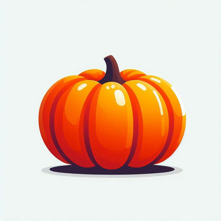 Pumpkin on white background. Vector illustration. Eps 10.のイラスト素材
