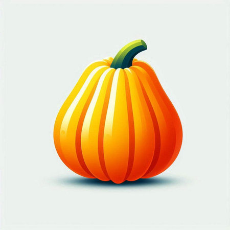 Pumpkin on white background. Vector illustration. Eps 10.のイラスト素材