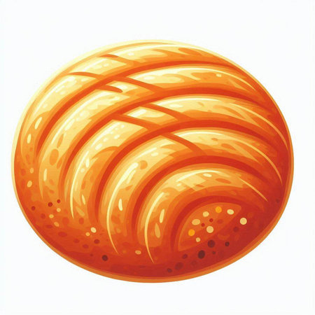 Illustration of a big orange ball isolated on a white background.のイラスト素材