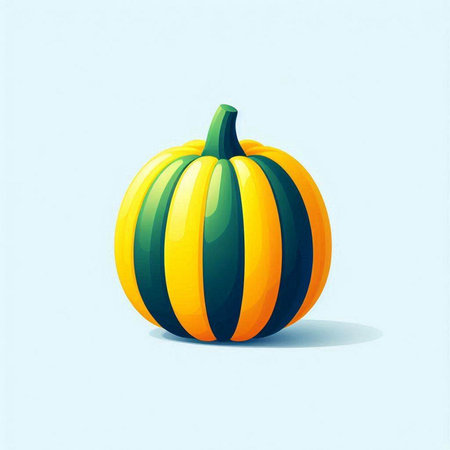 Pumpkin on a blue background, vector illustration, eps10のイラスト素材