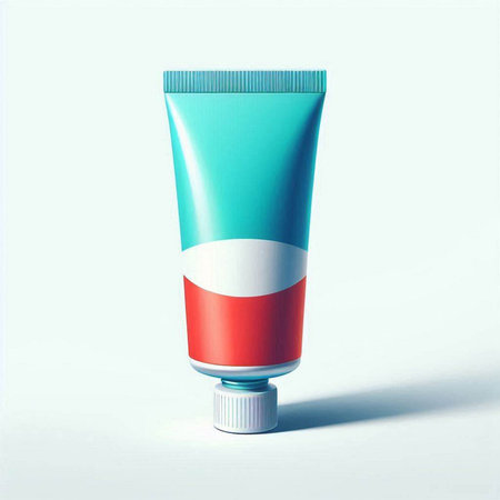 Tube of cream or lotion on the white background. 3d illustrationのイラスト素材
