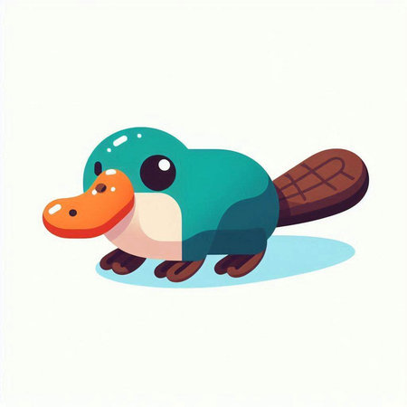 Illustration of a cute cartoon crocodile on a white background.のイラスト素材