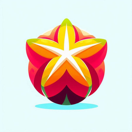 Abstract colorful flower on a light background. Vector illustration for your designのイラスト素材