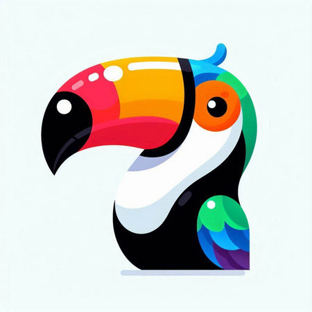 Tropical Toucan Bird. Vector Illustration. EPS10のイラスト素材