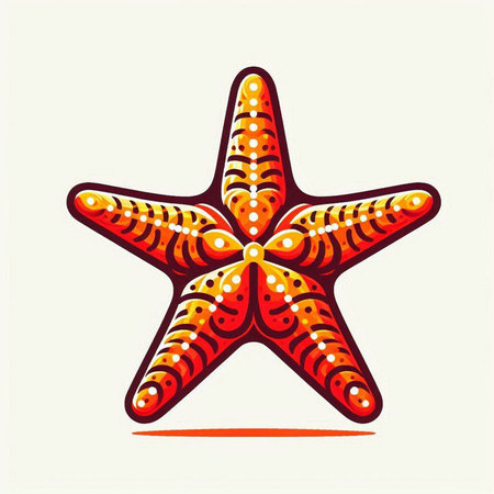 Starfish on a white background. Vector illustration. Eps 10.のイラスト素材