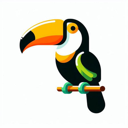Toucan isolated on white background. Vector illustration. EPS 10のイラスト素材
