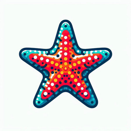 Starfish. Vector illustration. Isolated on a white background.のイラスト素材